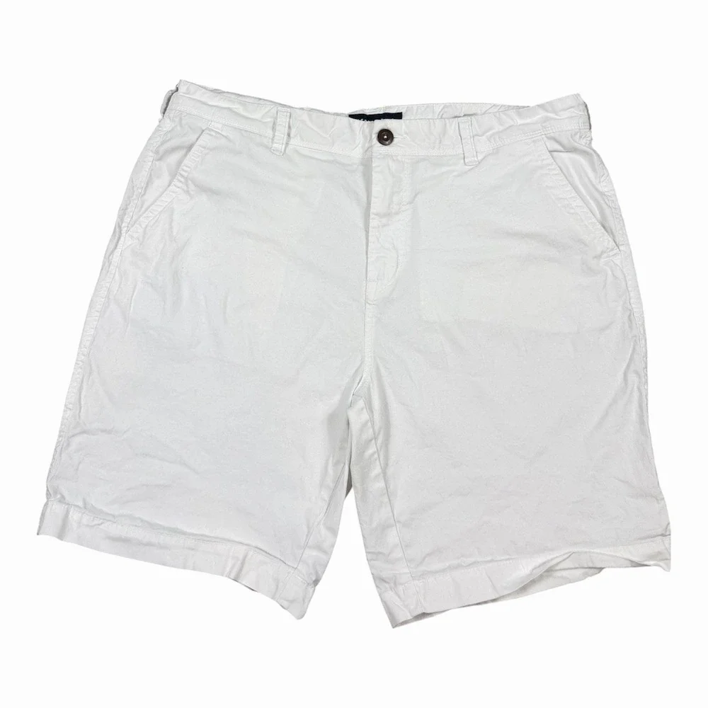 Aeropostale Men's Chino Shorts Mid Rise Regular Fit White Size 36